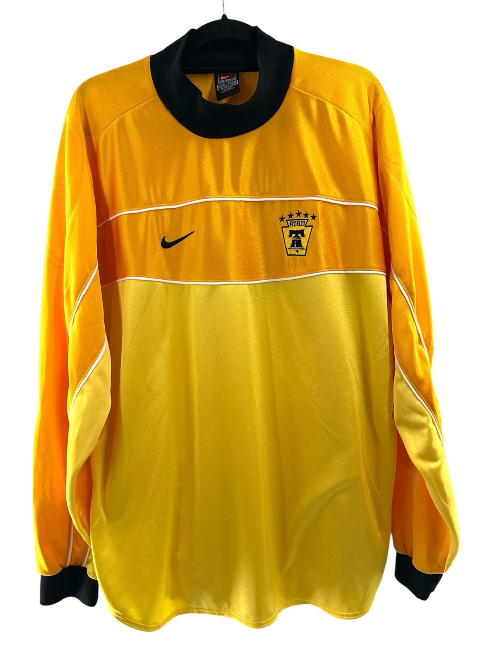 Nike Vintage 90's Yellow & Black Goalkeeper Long Sleeve Jersey